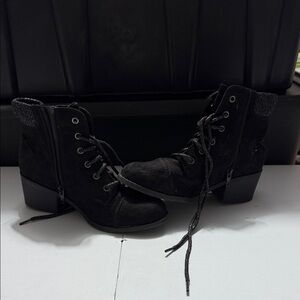 Kids Black Ankle Boots